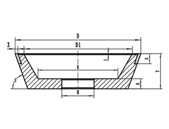 11V9 Shaped Grinding Wheel